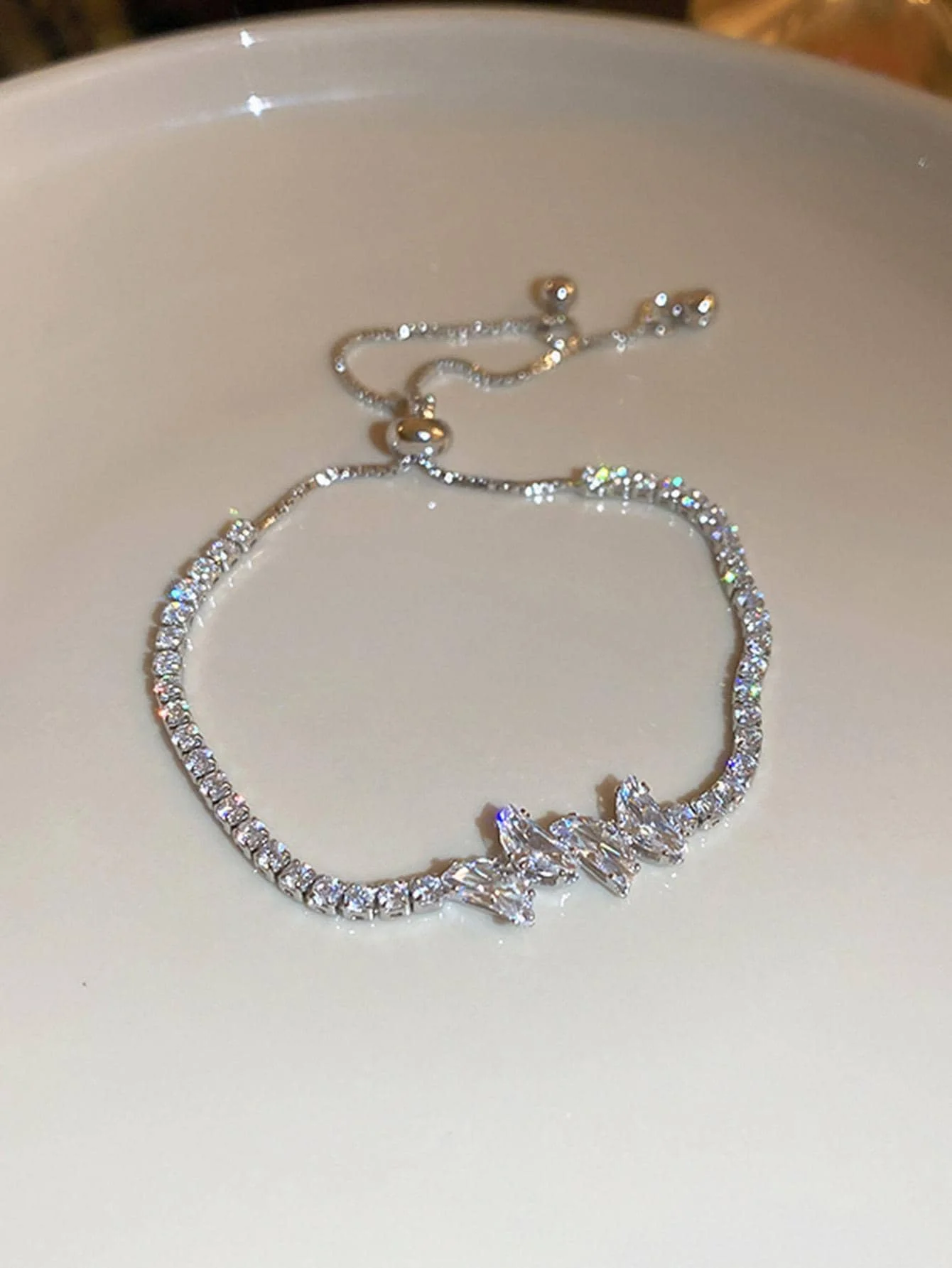 Rhinestone Butterfly Decorative Bracelet for Women