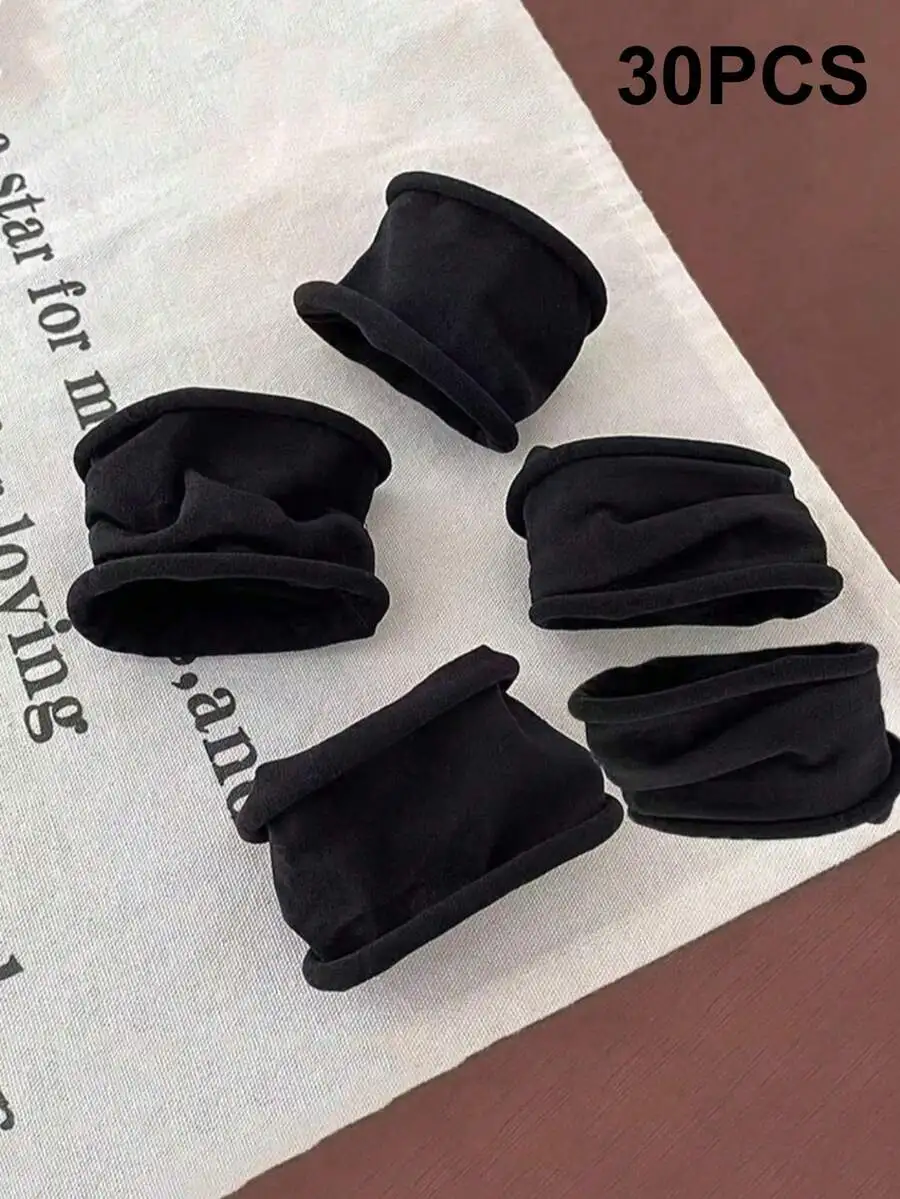 30Pcs Wide Elastic Hair Ties For Women Adults High Ponytail Scrunchies Soft Anti-Slip Hair Accessories