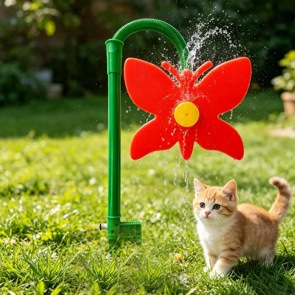 Kids Outdoor Water Toy Butterfly Garden Sprinkler 360-degree Rotating Lawn Water Sprinkler Fun Dancing Outdoor for Kids