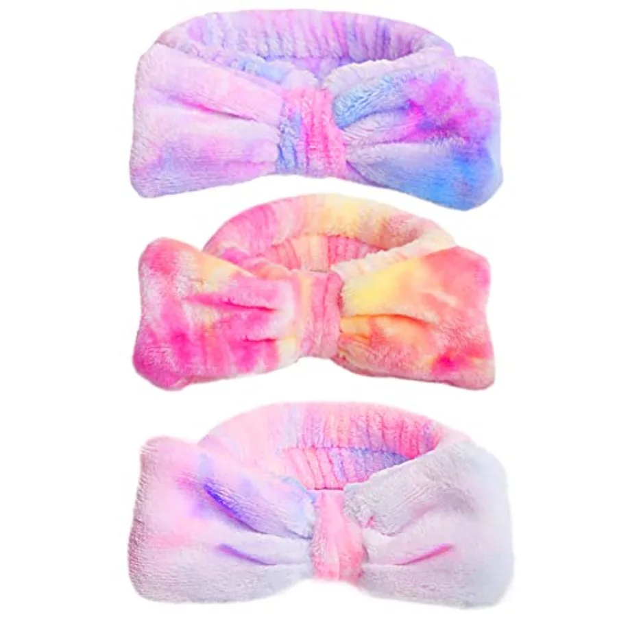 Spa Headband, MakeupandSkincare Headbands, Headband for Washing Face, Teen Girls Stocking Stuffers Fuzzy Hair Bands for Women,