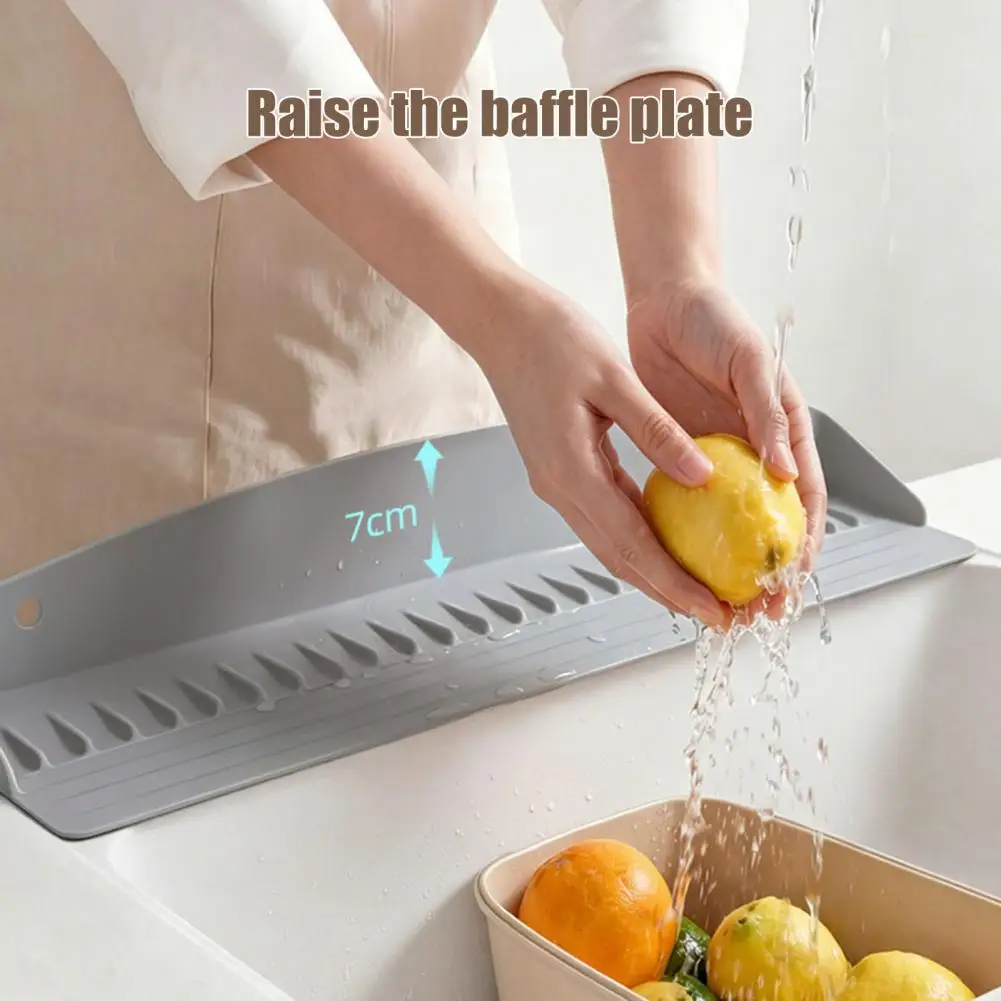 Silicone Sink Liner Silicone Sink Splash Guard Easy Install Water Stopper for Kitchen Countertops Anti-splash for Bathroom