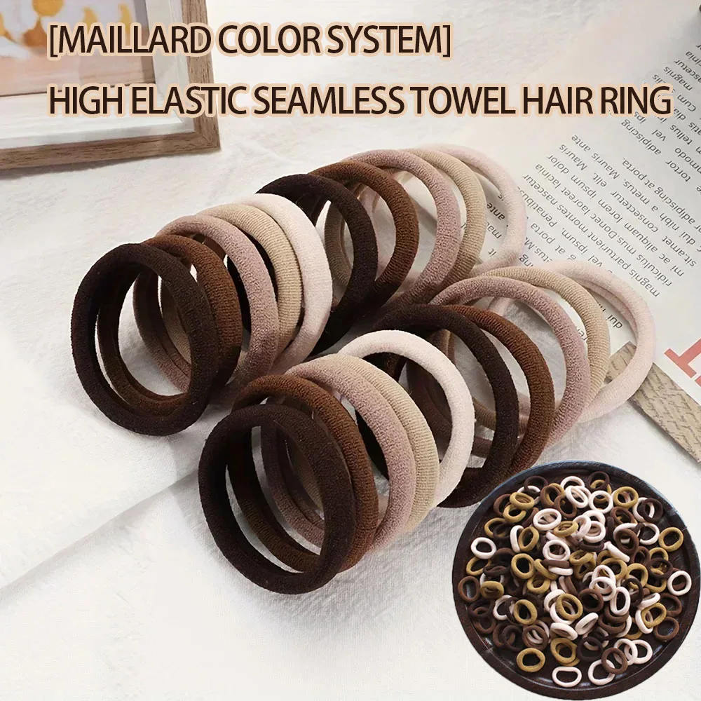 50pcs soft elastic hair band hair accessories seamless hair rope ponytail clip basic hair band hairband hair rope simple fashion nylon.