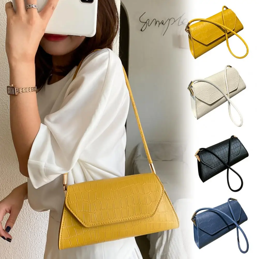 Women PU Leather Classic Bag Fashion Shoulder Bag Stylish Top Handle Bag Lightweight Handbag for Shopping Dating Commuting