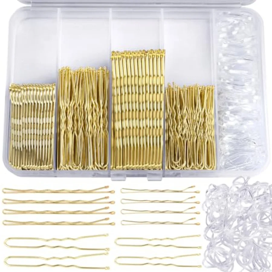 300pcs Bobby Pins Hair Pins 100 Bobby Pins Hair 2" 2.75", 100 Hair Pins for Women 2" 2.36" 100 Hair Bands Kit