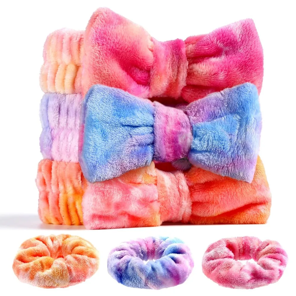 Spa Headband and Hair Scrunchies Set for Teen Girls, Ideal for Skin Care and Makeup