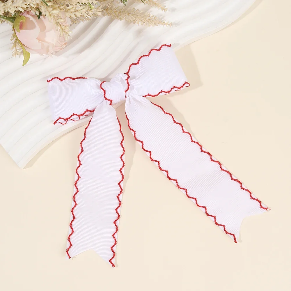 Ribbon Bow Hair Clip Satin Fabric Hair Clip Elegant Hair Accessory for Women and Girls Sweet Party and Everyday Headwear