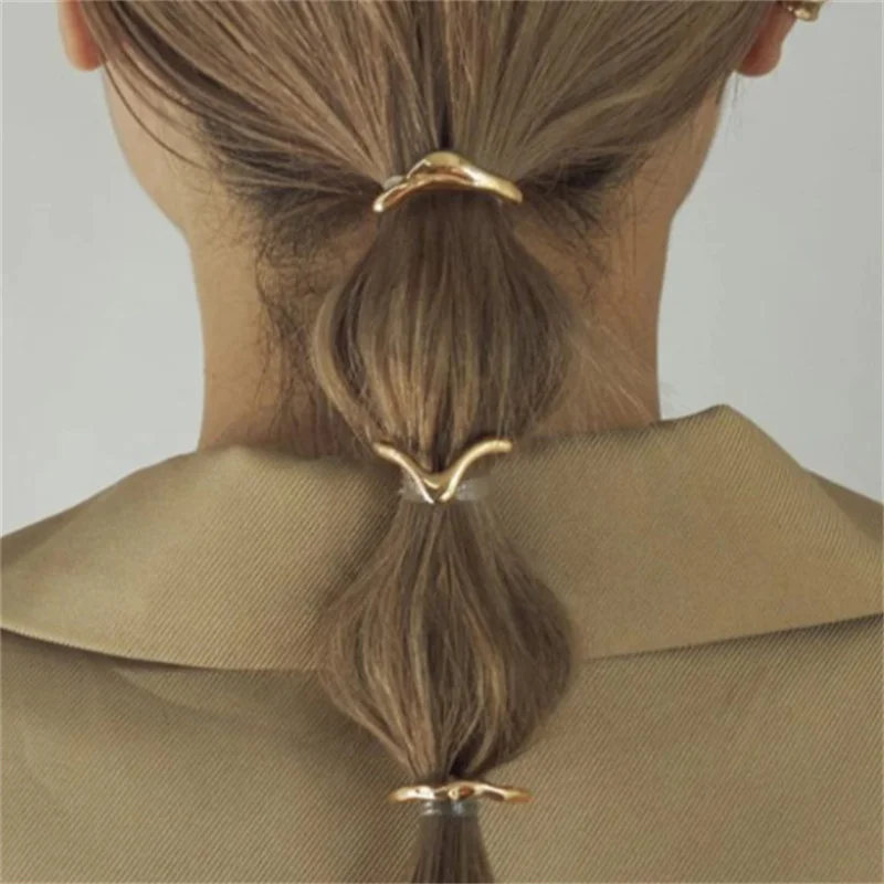 3Pcs/Set Fashion Metal Geometric Hair Claw Clips Chic Simple Hair Stickers Hairpins for Women Headwear Party Hair Accessories