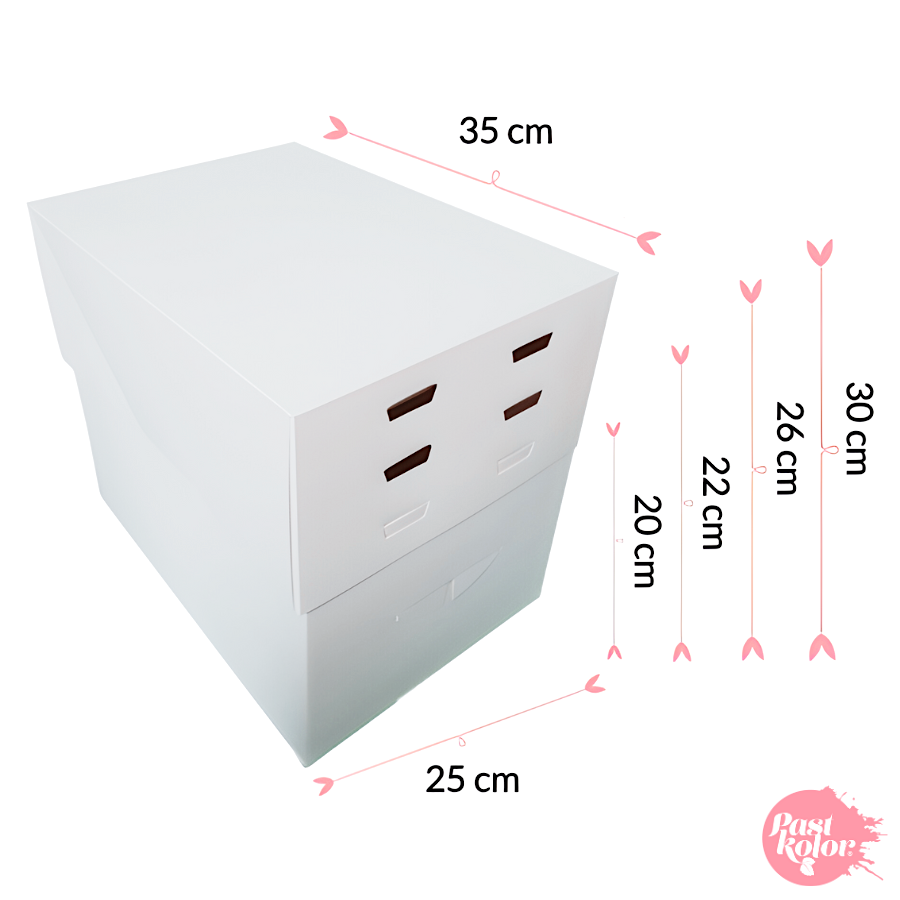 Caja para Tarta Glotomania - 4 Alturas Ajustables - 35 X 25 Cm - Resistente