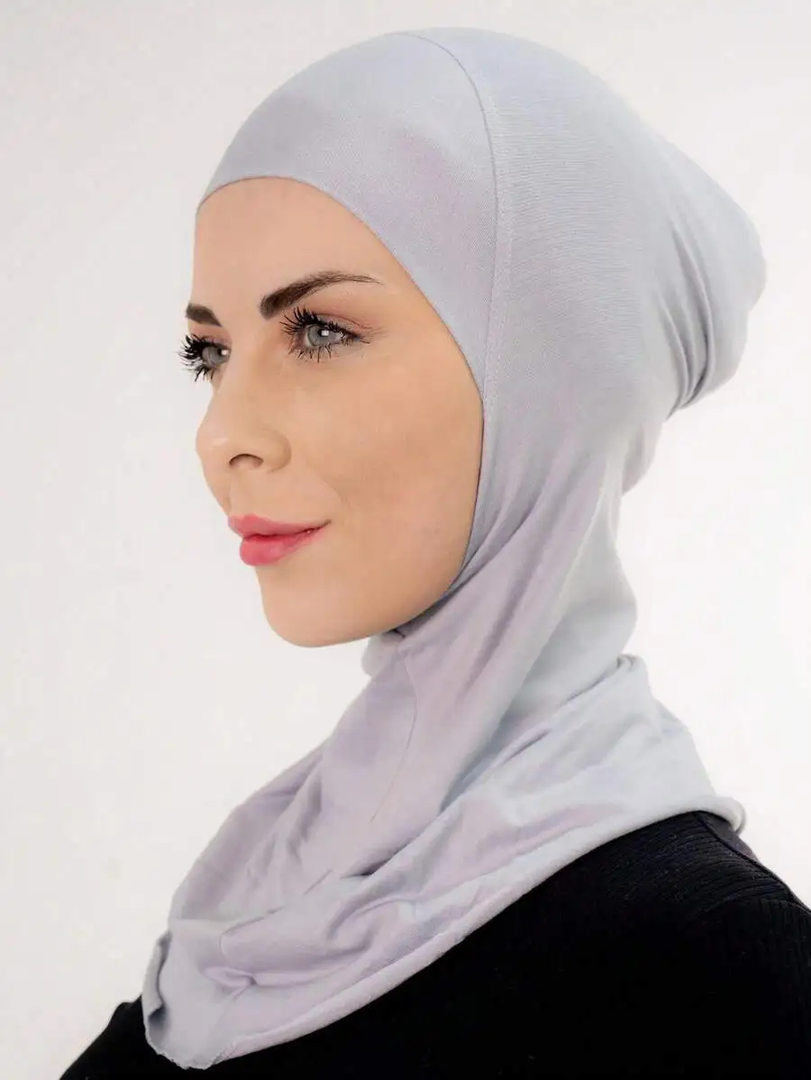 Womens Elastic Chin Strap Neck Gaiter Headband Solid Color Casual Autumn Winter