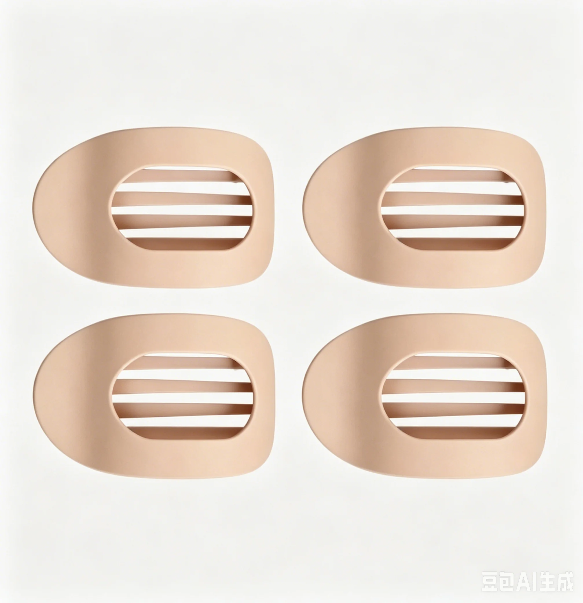 4PCS Flat Claw Hair Clips for Women – No-Slip Duckbill Hair Clips, Matte Round Hair Clamps for Thick & Thin Hair, Elegant Solid Color Hair Accessories for Everyday & Formal Styles (F)