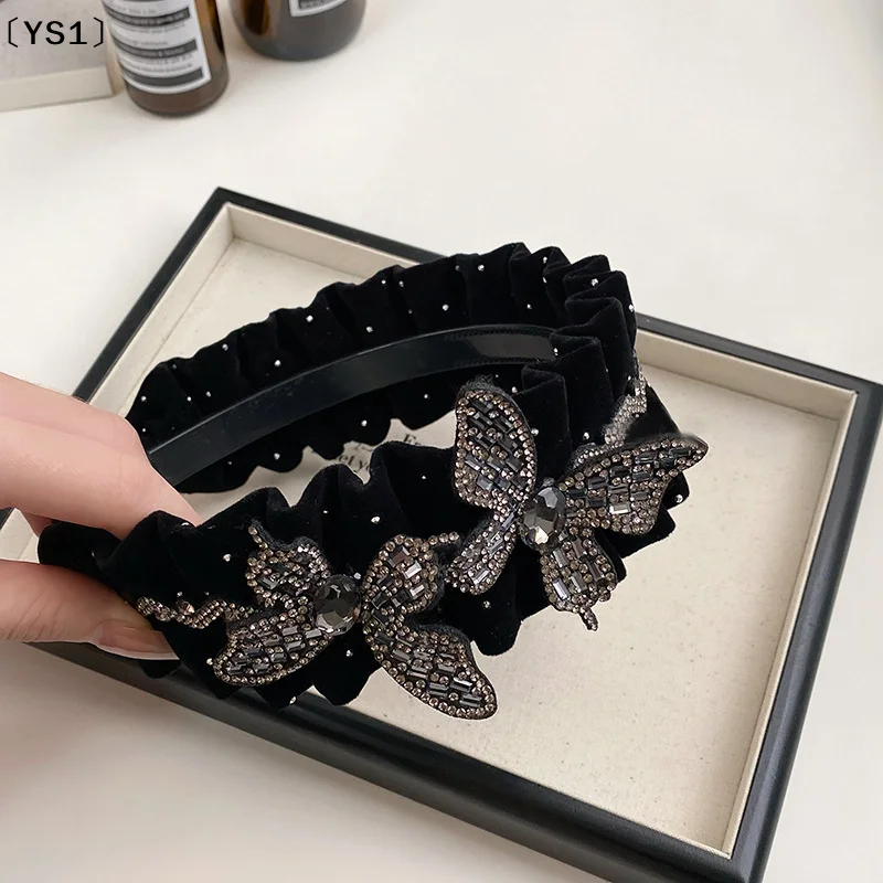 〔YS1〕Pleated Fabric Bow Hairbands For Women French Elegant Temperament Headband Fashion Hair Accessories