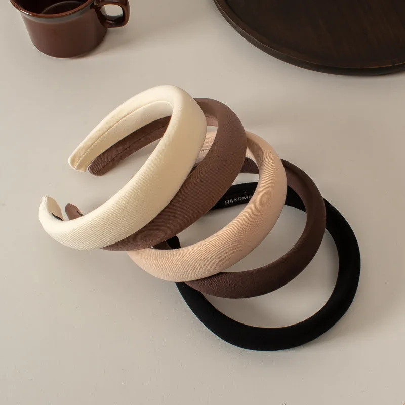 1pc Wide-brimmed Fabric Autumn/winter Hairband Women Wild Go Out Korea Sweet Headband Press Hair Hairband Headband Hair Accessories