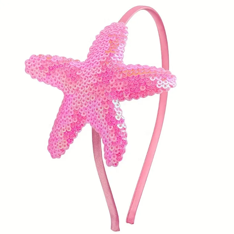 Cute sequined starfish headband, princess marine animal headband