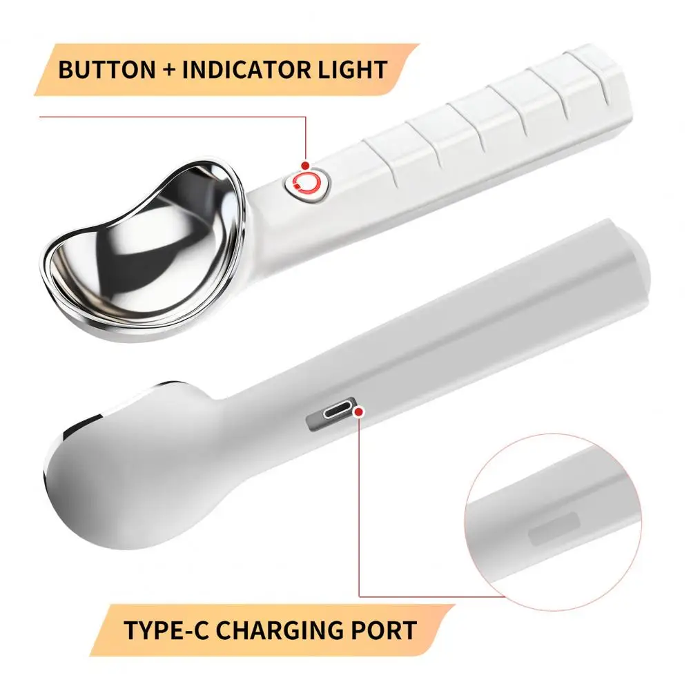 Rechargeable Ice Cream Scooper Electric Ice Cream Scoop Rechargeable Stainless Steel Ice Cream Scooper Nonstick Gelato for Hard