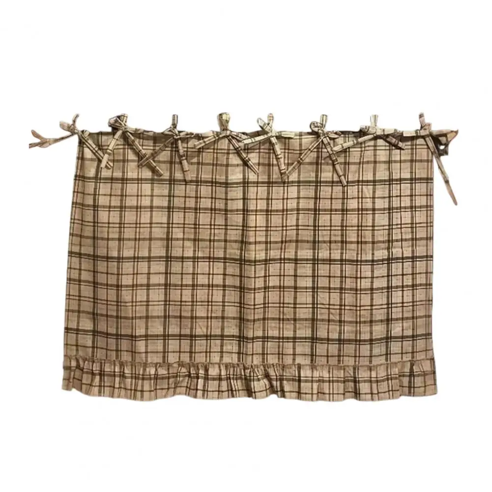 Kitchen Clutter Organizer Handmade Farmhouse Oven Skirt with Ruffle Trim Rustic Kitchen Curtain Cover Easy Installation Stove