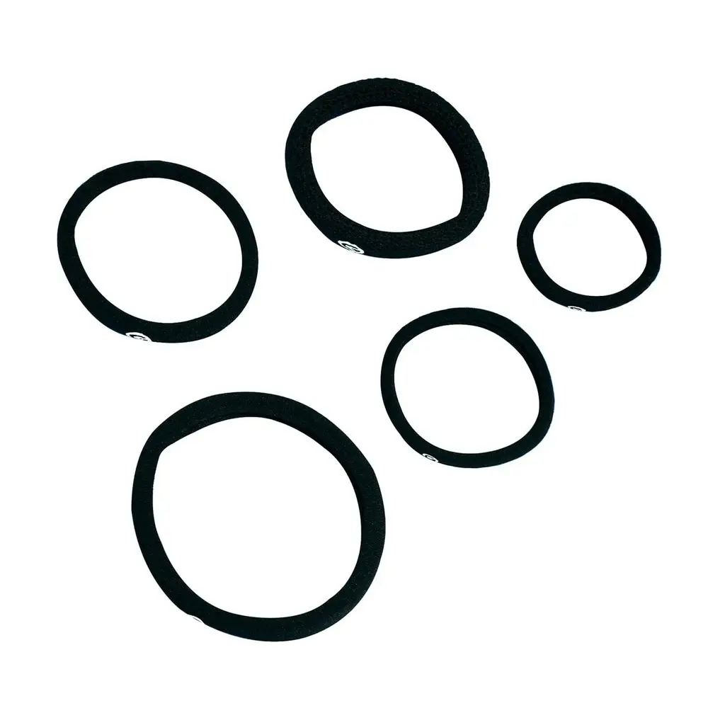 Beauty Bands Sitting Kit - Microfiber Hair Ties for Thick, Thin, & Curly Hair - Protects Against Breakage - Black, 5 Count