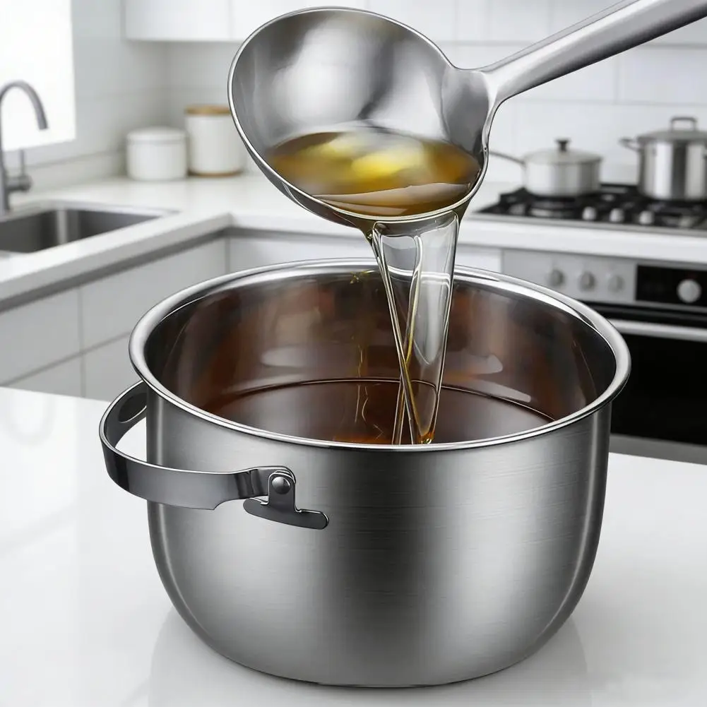 High Temperature Oil Container Stainless Steel Bacon Grease Container with Strainer 48 Oz Oil Storage Jar High Temperature