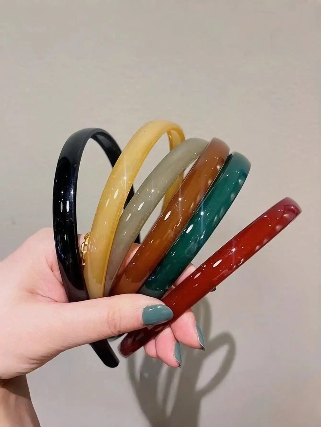 6pcs/1pc Jelly-Colored Thin Headband,Anti-Slip Hair Hoop With Teeth,Comfortable Fit Hair Band For Face Washing,Makeup, Daily Use,Women Hair Accessories Travel Accessories Diadema