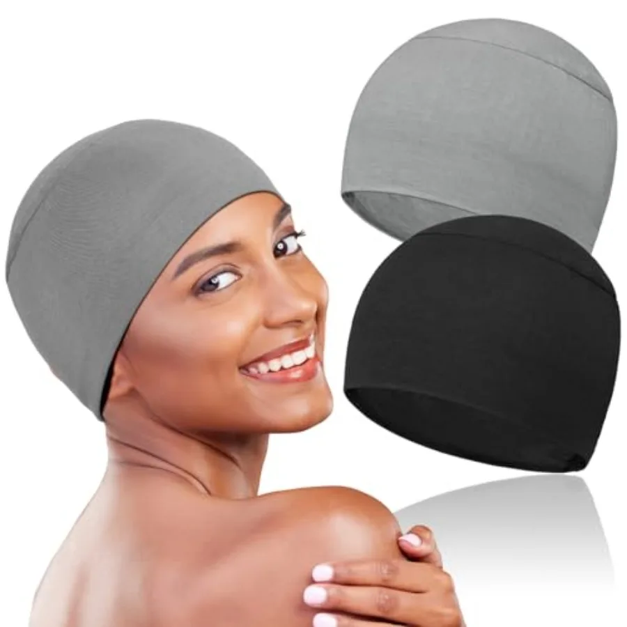 2 Pcs Soft Chemo Headwear for Women, Lightweight Hair Cap for Sleep Chemo Caps Sleeping Cap for Hair Loss