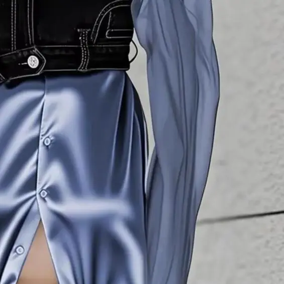 Autumn new light luxury high-end long-sleeved versatile age-reducing satin shirt for women