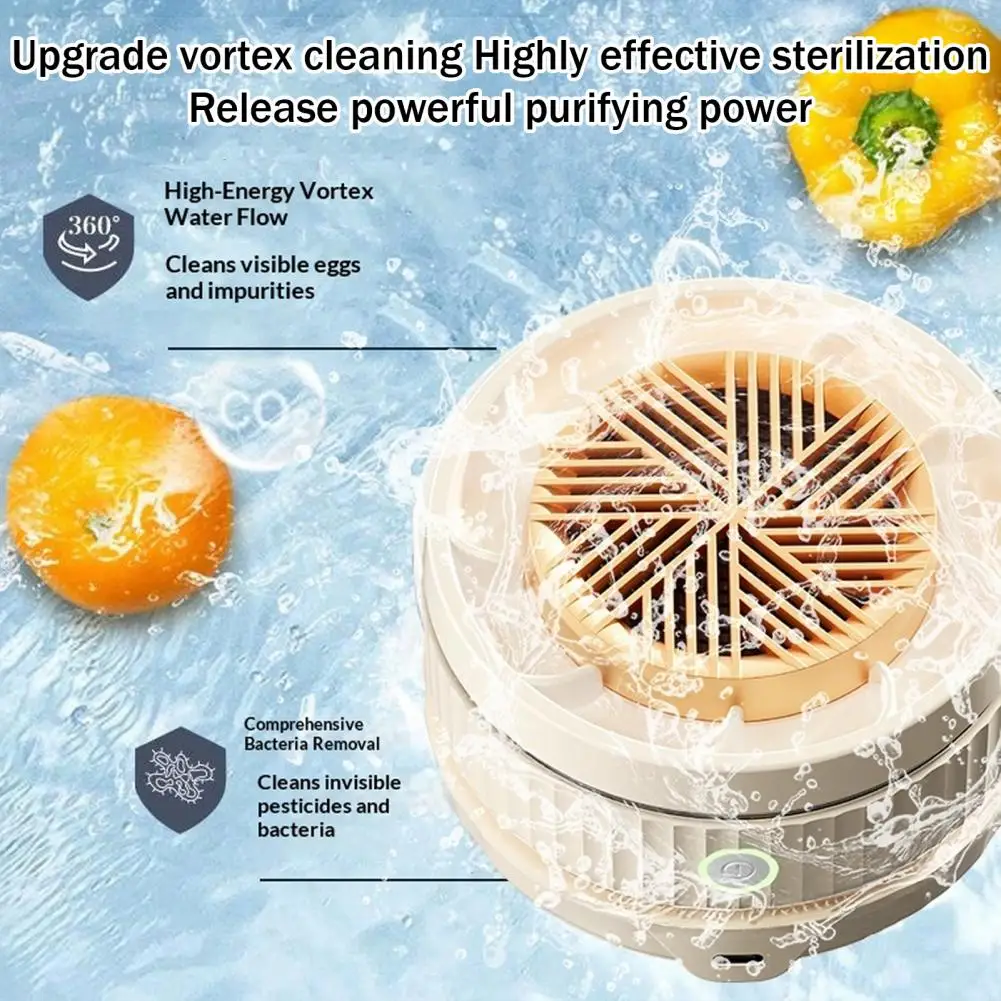 Fruit And Vegetable Washer Device With Hydroxyl Radical Tech USB Rechargeable Fruit Cleaner For Cleaning Vegetables Fruits Meat