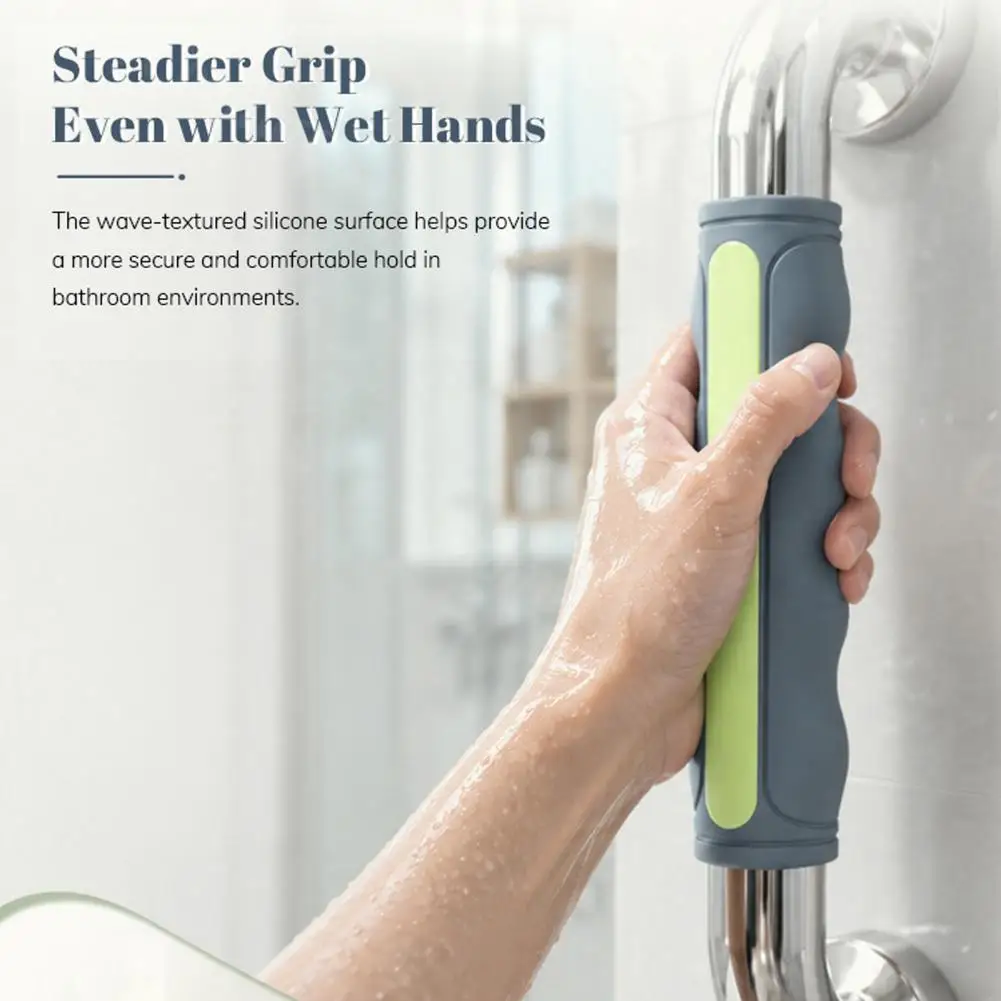 Handrail Wrap Cover Silicone Handrail Cover for Seniors Glow-in-the-dark Grab Bar Sleeve Anti-slip Handle Wrap for Bathroom