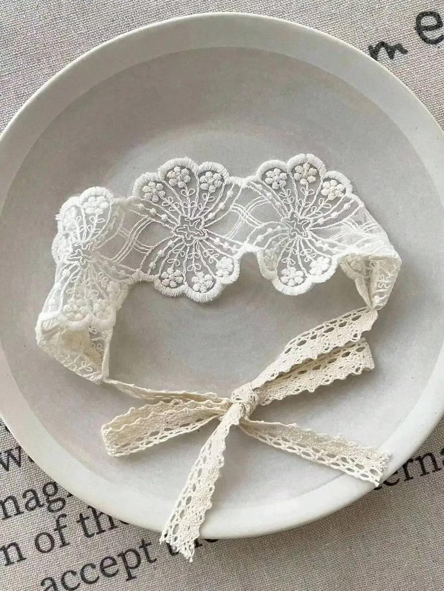 Vintage Floral Lace Headband For Women Bohemian Style Decorative Hair Accessory