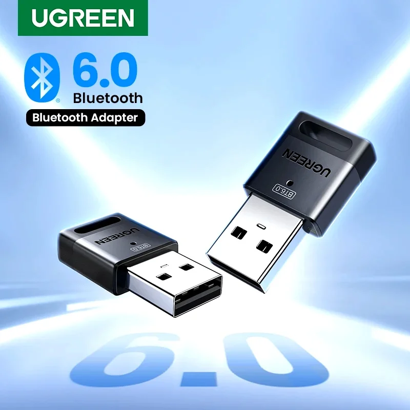 USB Bluetooth Adapter, Bluetooth 6.0 Dongle for PC Windows 11/10/8.1, Bluetooth Receiver & Transmitter for Keyboard/Mouse