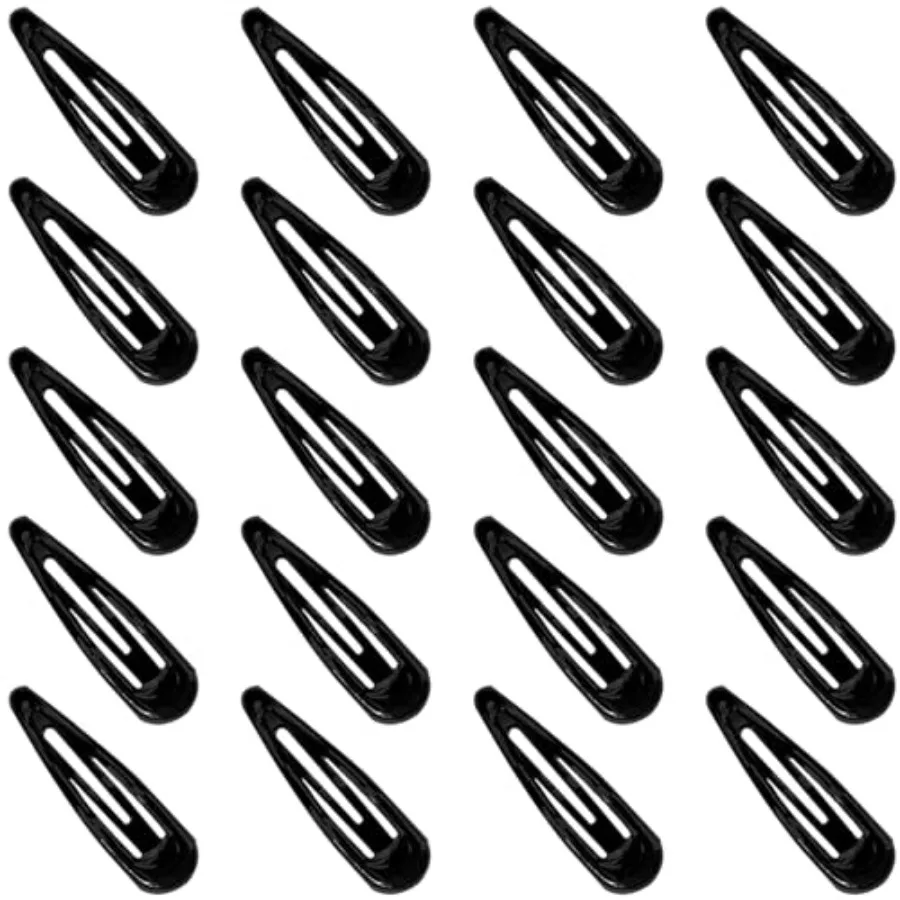 Snap Hair Clips for Women Water Drop Non Slip Hair Barrettes Heavy Coated Metal Hair Clips Accessory 20 PCS 1.89