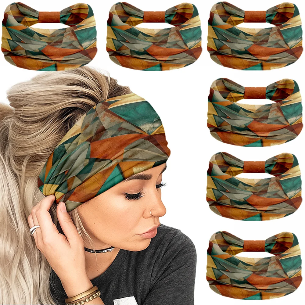 0394 women's headband headband claw-shaped elastic hairband wide and thick women's sports headband women's headband 6ps