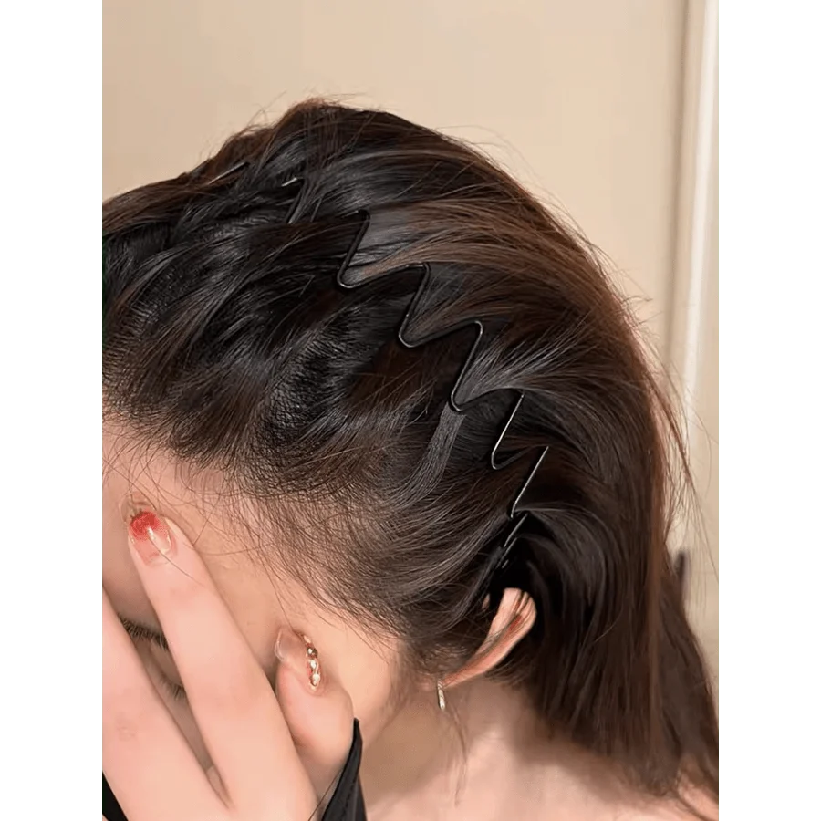 1 Wavy Headband For Ladies To Wash Their Face Casual,Hairband ,Hair Hoop,Hairband,Hair Hoop Headbands, Black Hair Accessories Head Accessories
