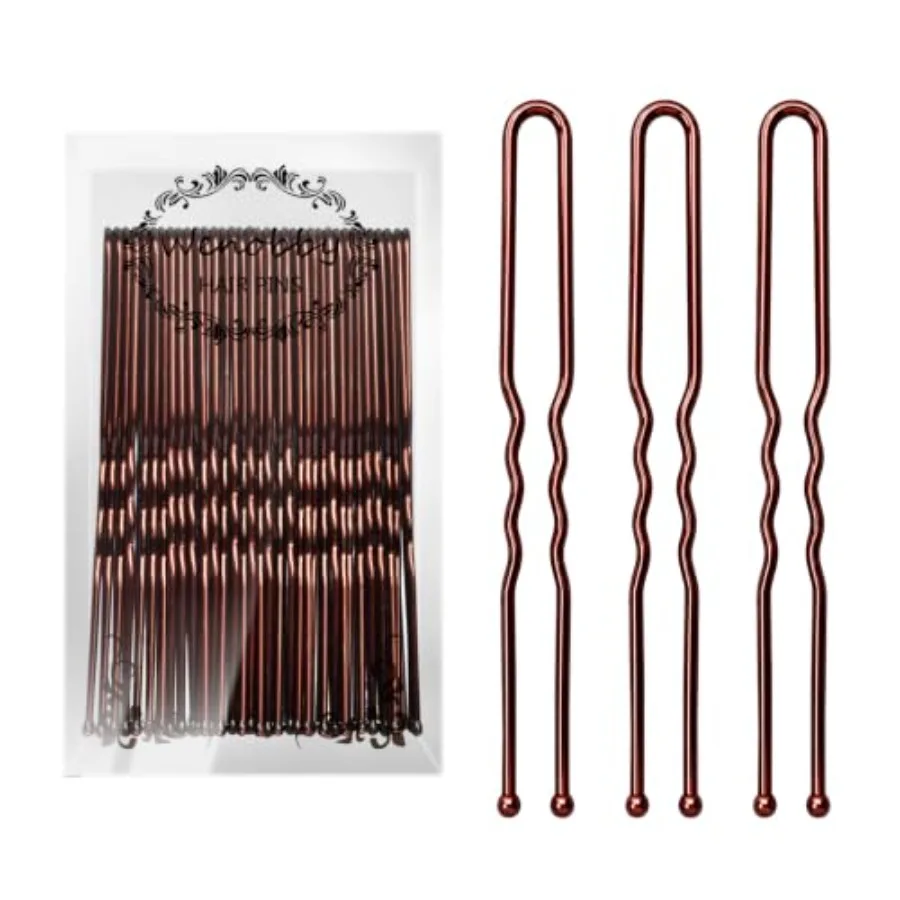 U Shaped Heavy Duty Hair Pins for Buns, 100 PCS 2.8" Hair Pins for Women Hair Styling with Thick Hair