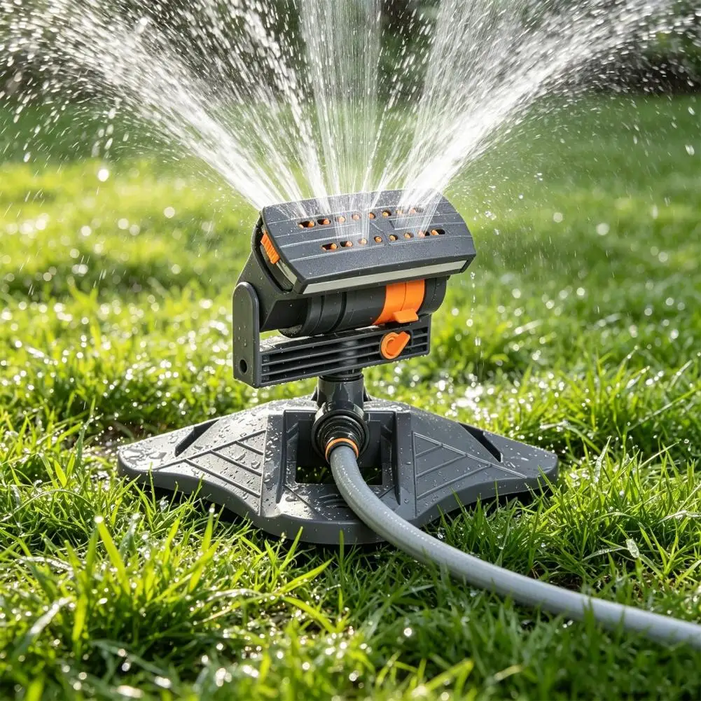 Garden Water Sprinkler Adjustable Lawn Sprinkler Oscillating Sprinkler with 16 Nozzles 180 Degrees Lawn Irrigation Sprinklers