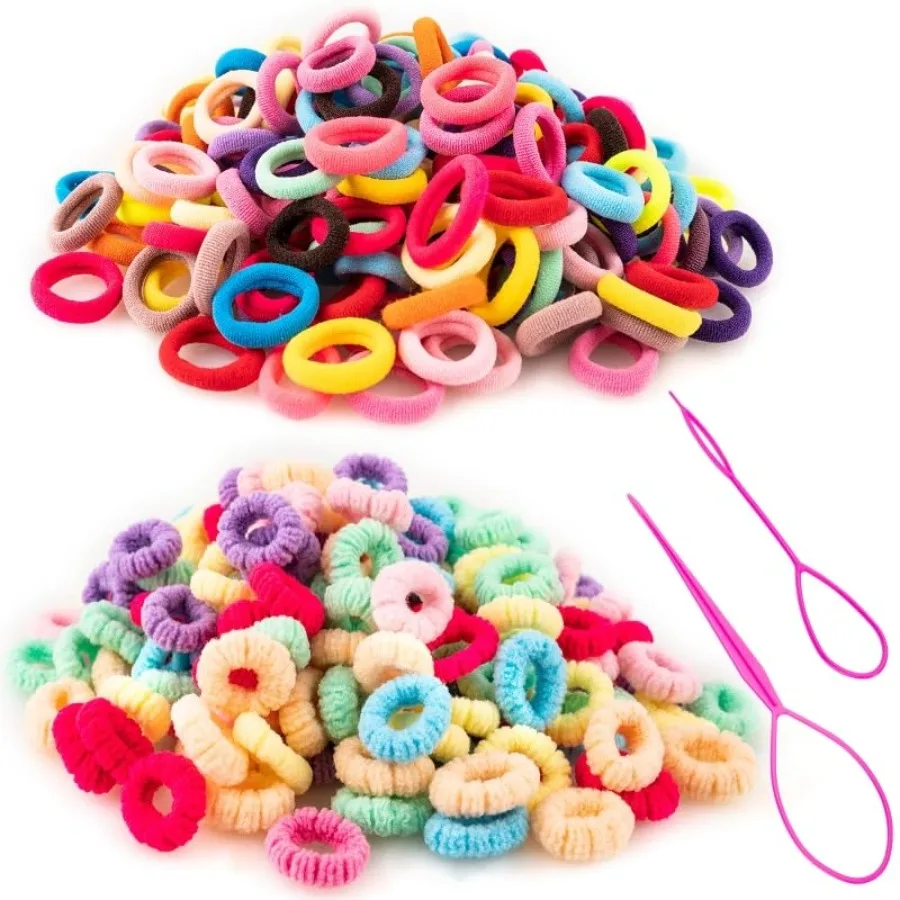 360 Pcs Toddler Hair Ties, Small No Damage Elastic Hair Bands for Baby, Little Girls and,Soft Ponytail Holders, Toddlers Hair A