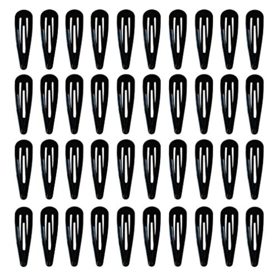 40 Pack 2 Inch Barrettes Women Metal Snap Hair Clips Accessories