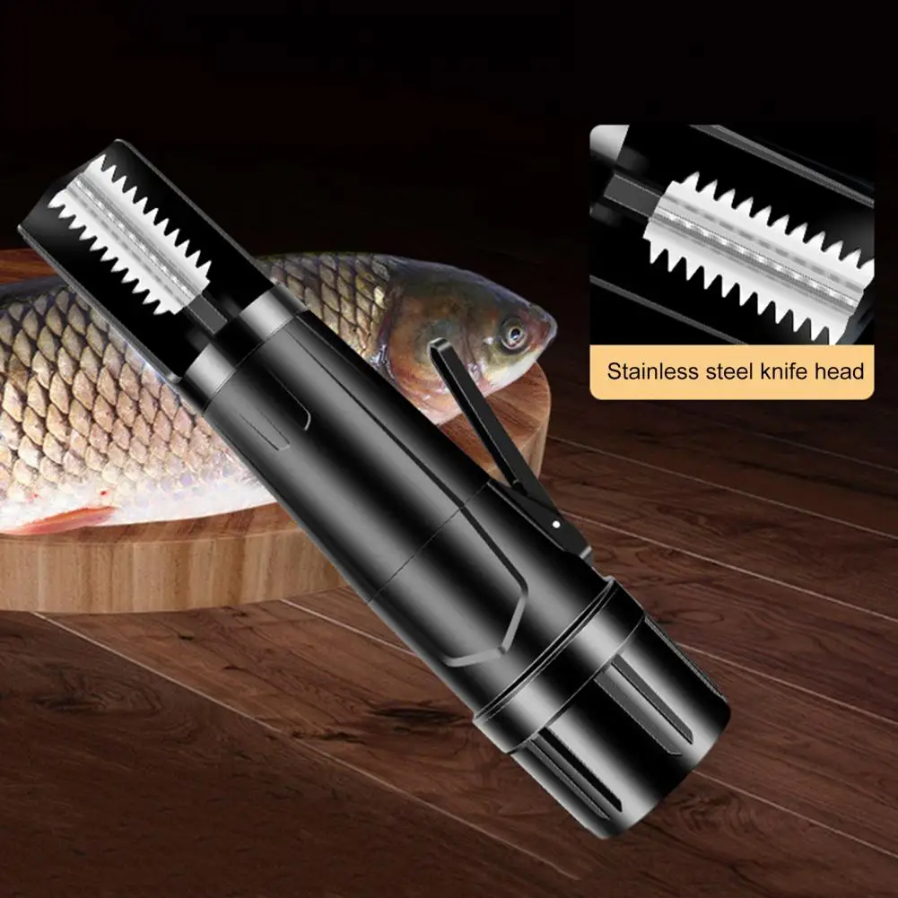 Fish Scaler Electric Adjustable Speed Electric Fish Scaler Cordless Rechargeable Fish Scale Remover Waterproof Professional