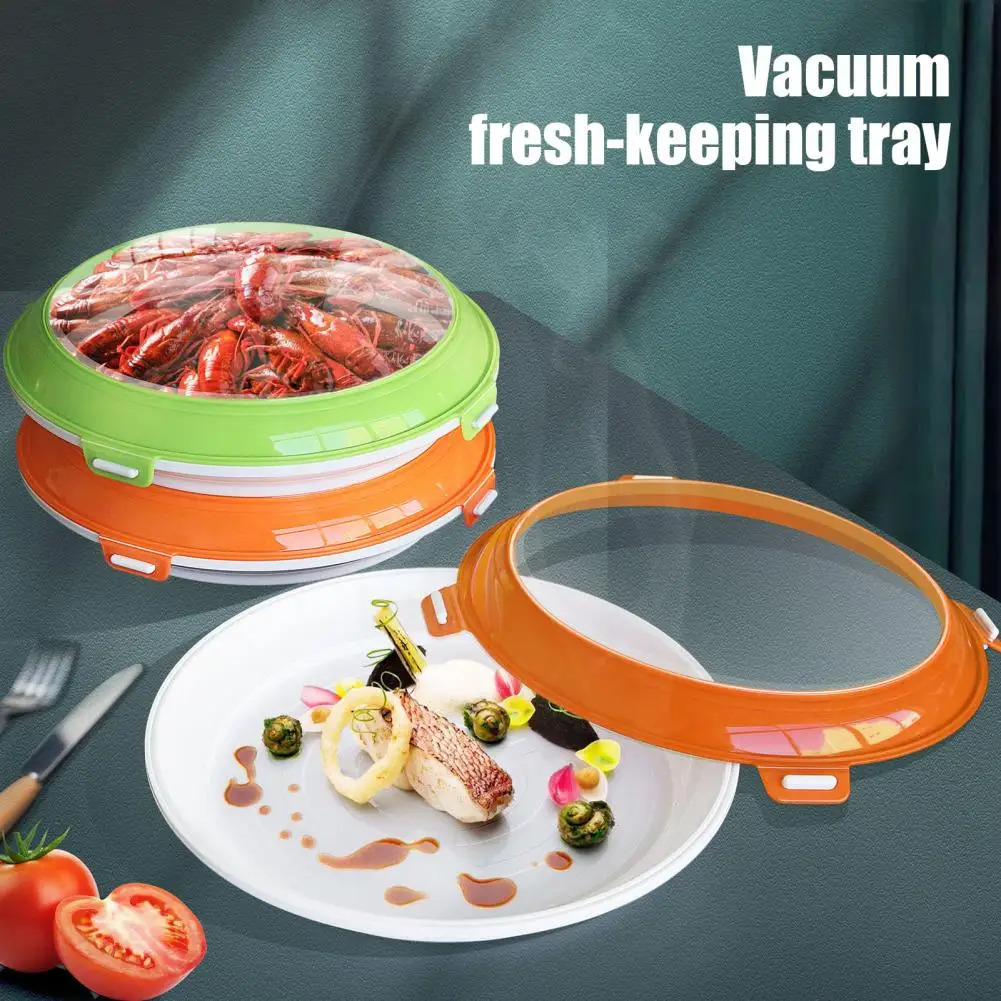 Food Preservation Tray Stackable Fridge Storage Container Reusable Kitchen Food Storage Tray Vacuum Sealed Food Container
