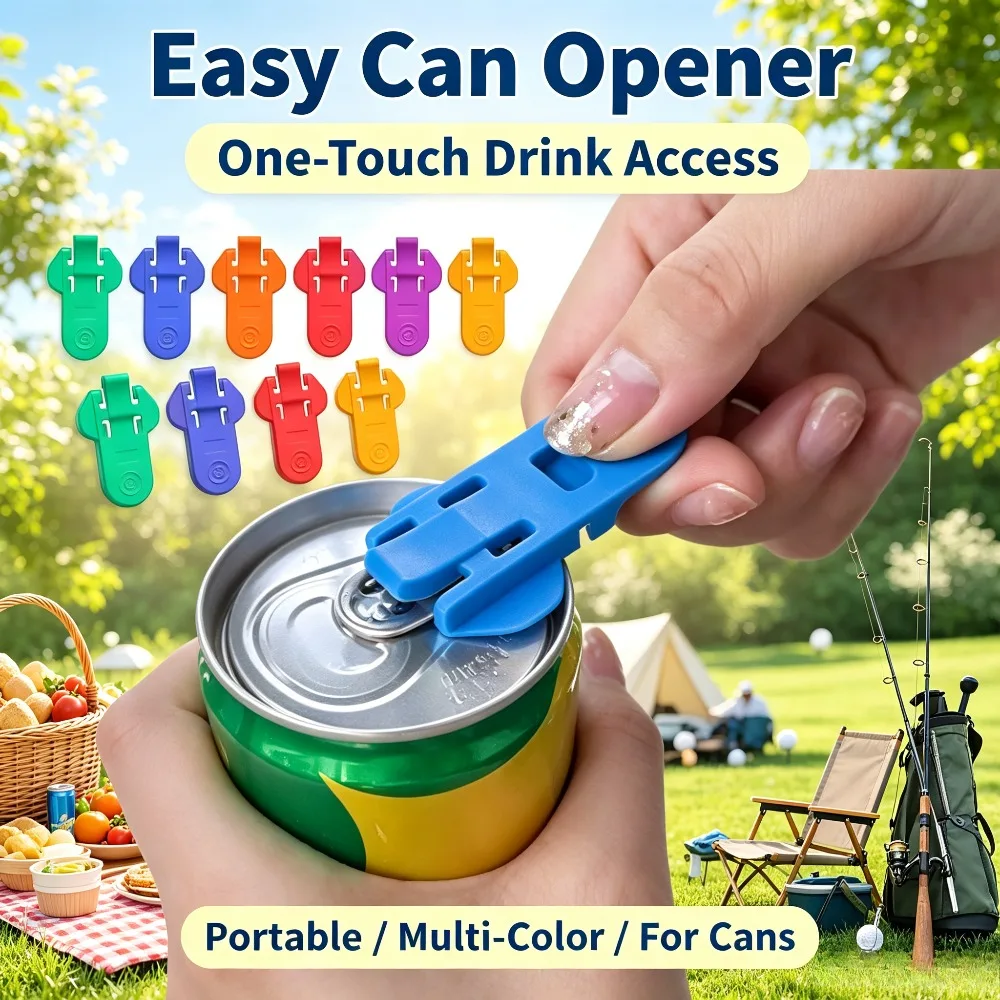 1/3/6/12PCS Reusable Beverage Can Opener with Protective Lid Colorful Drink Cover Cap for Party BBQ Camping Beach Accessories