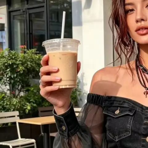 Women Off Shoulder Faux Denim Top Long Sleeve Mesh Sheer Button Front Pocketed Slim Fashion Casual Summer 2026 New