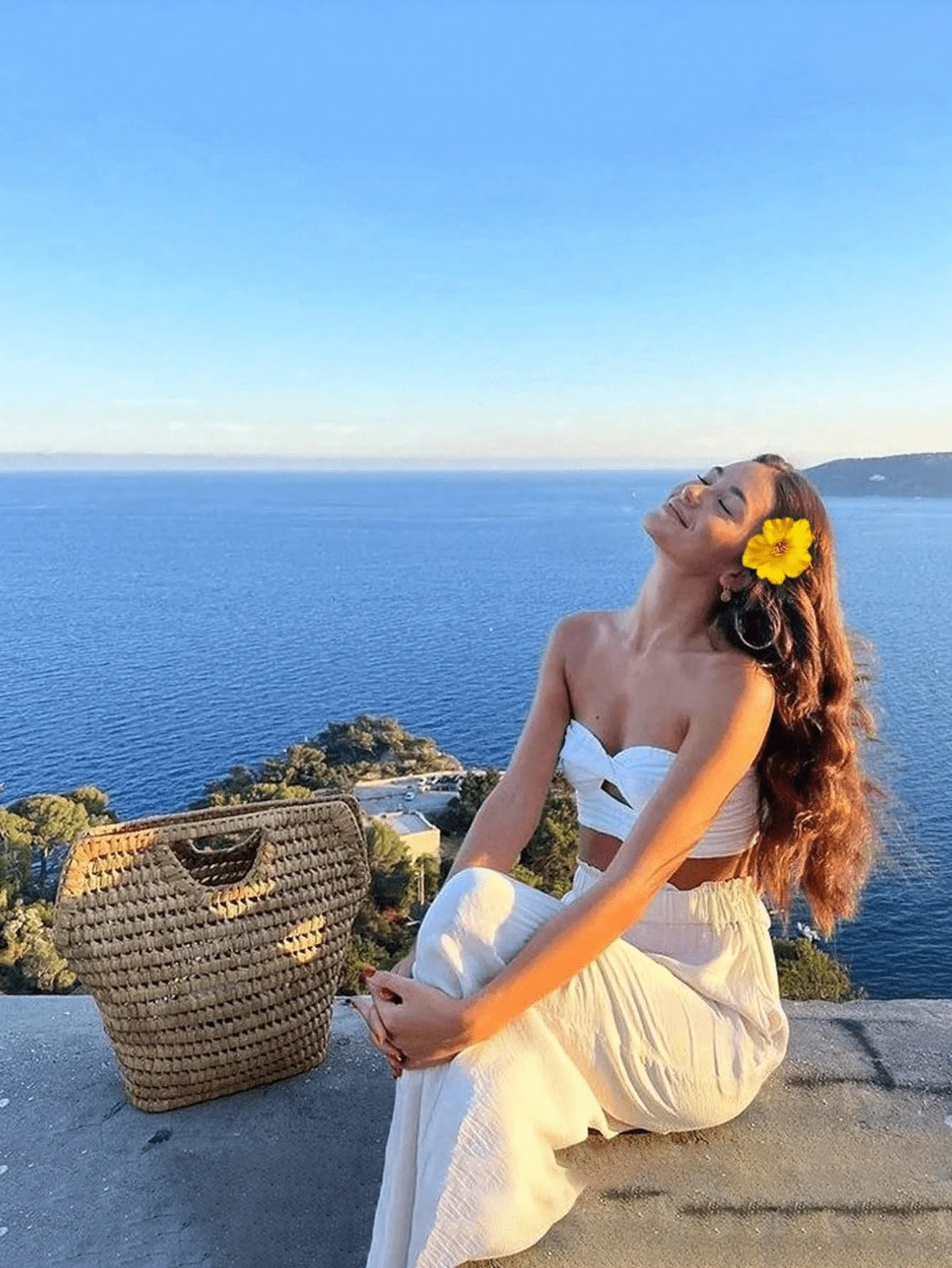 Yellow Artificial Hibiscus Flower Hair Clip For Women Beach Summer Festival Accessory