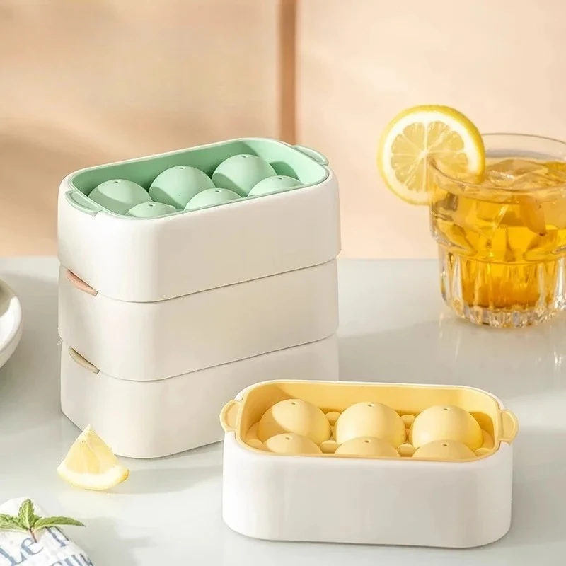 1PC Silicone Gel Ice Lattice Frozen Ice Cube Artifact Ice Making Mold Household Silicone Tray with Lid
