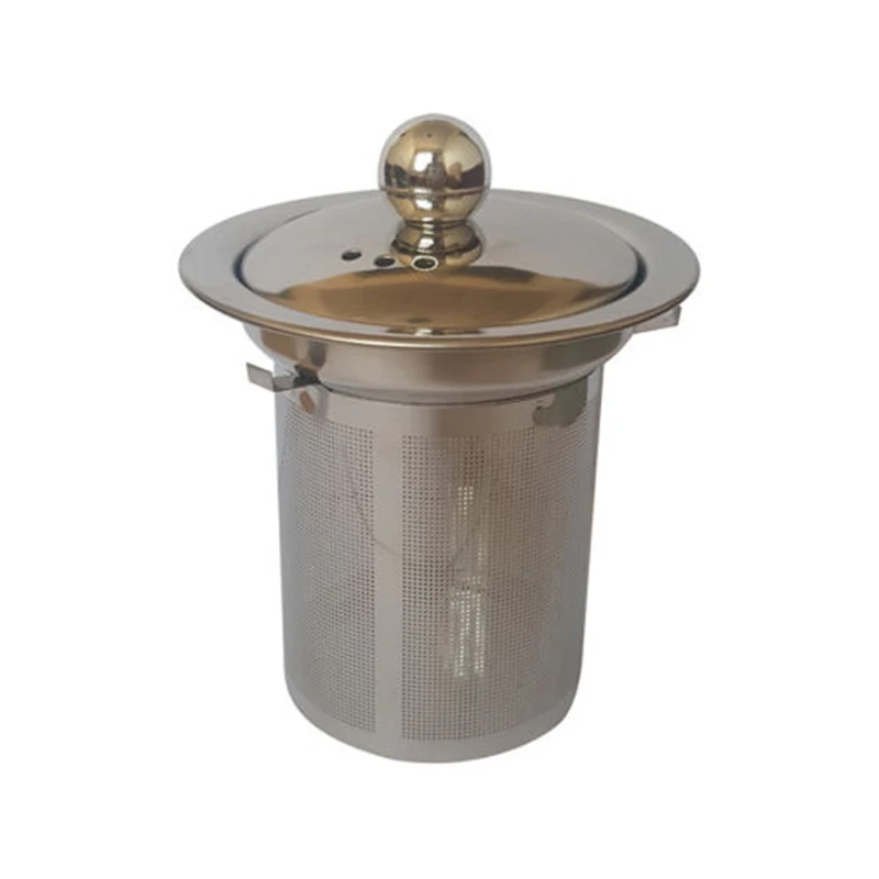 Heat Resistant Glass Cup Pot Herbal Infuser Filter Tea Strainer Diffuser Basket Reusable Stainless Steel Silver