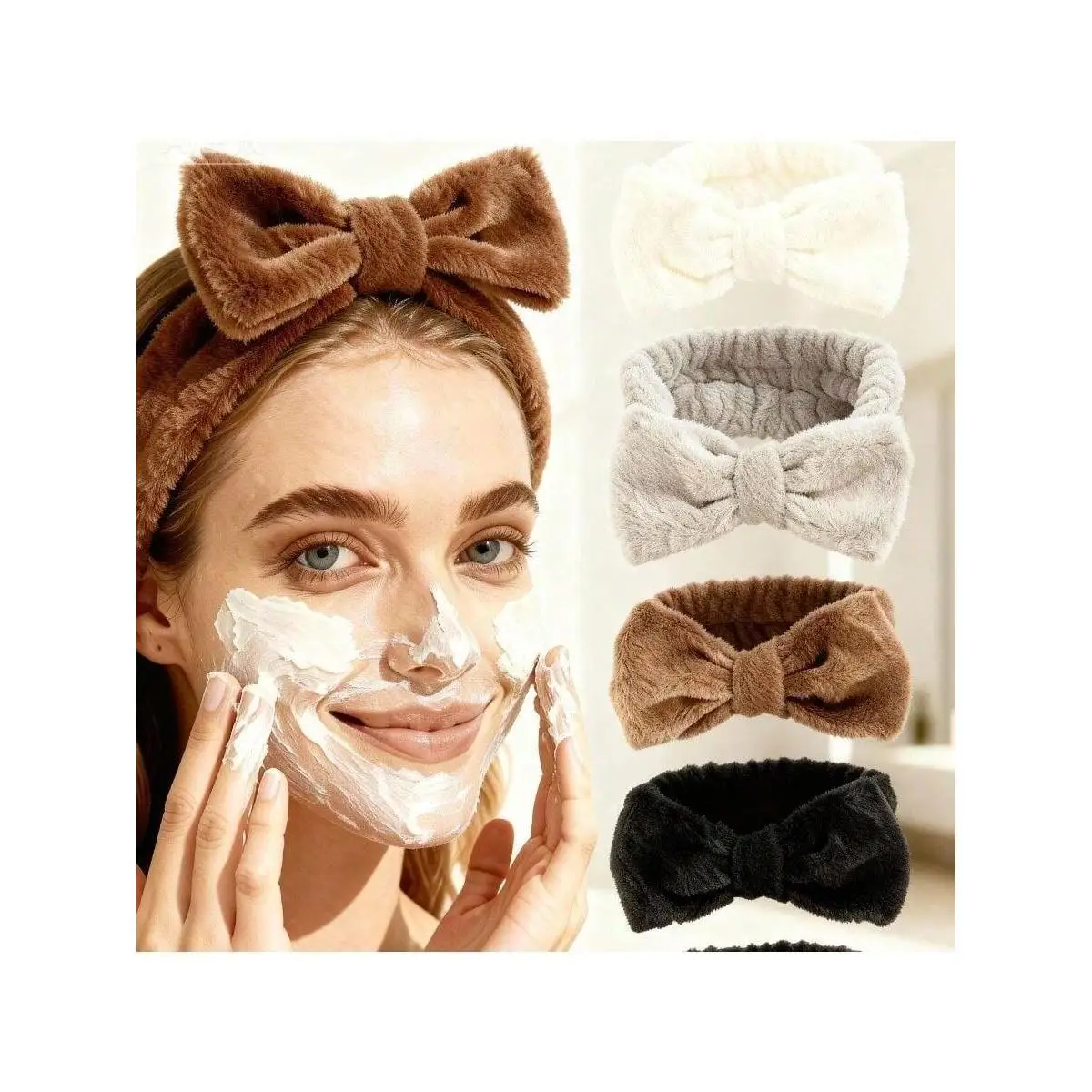 Unisex Microfiber Headbands, 4-Pack Soft Hair Accessories, Headbands for Women Ideal for Washing Face and Makeup,summervibes