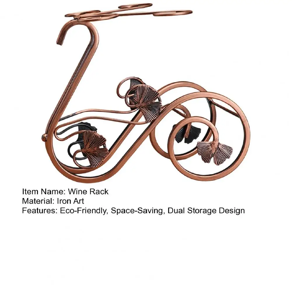 Metal Wine Rack European Retro Tricycle Red Wine Holder Bike Shaped Wine Rack Display Storage Organizer Kitchen Bar Home Decor