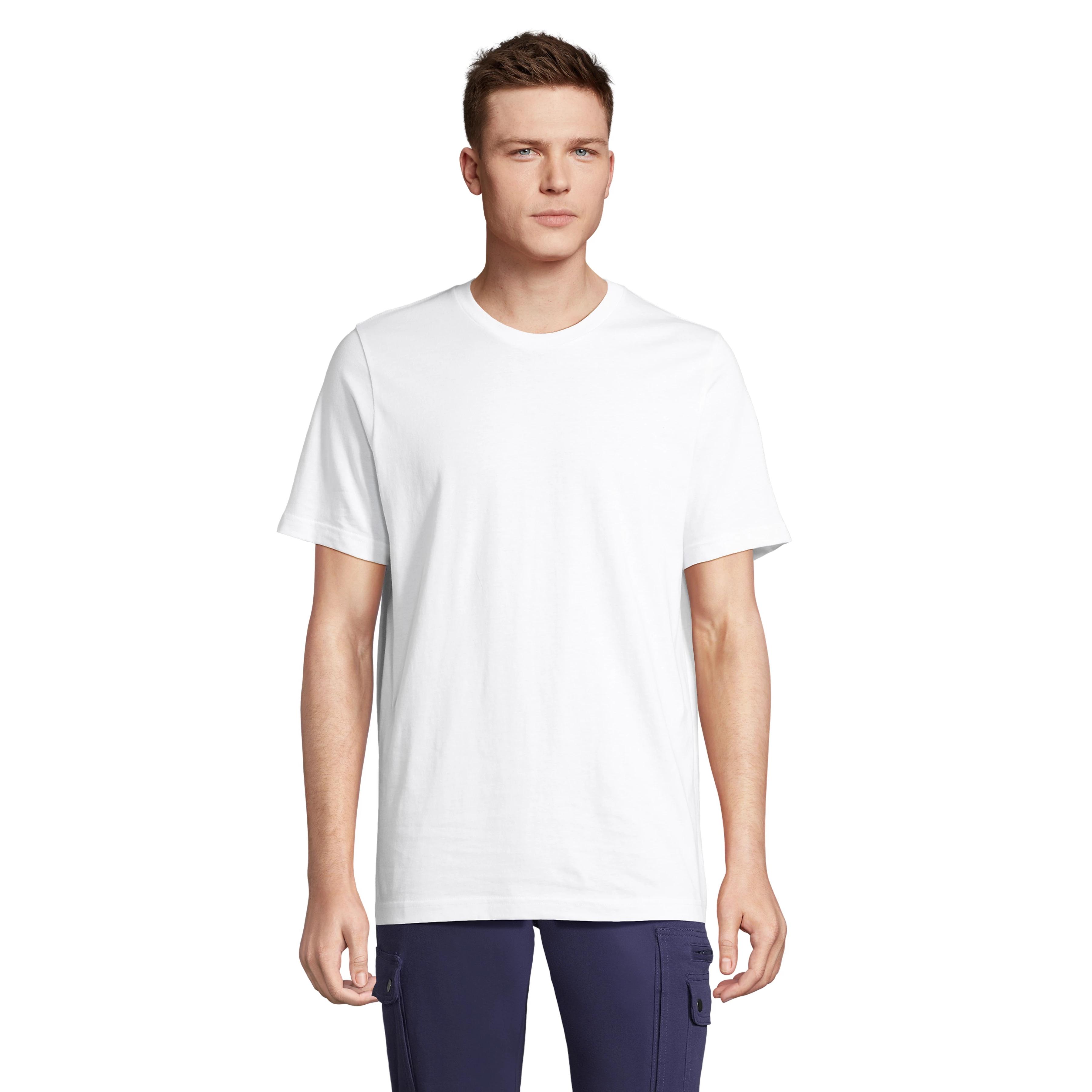 Camiseta de Algodón Peinado Ringspun para Hombre por SOL'S, Modelo TUNER con Certificación COTTON USA™, Corte Loose Fit Ideal para Verano, Cuello Acanalado y Costuras Reforzadas