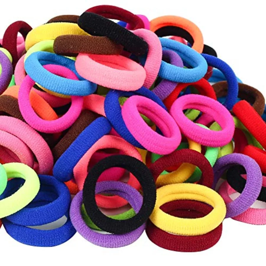 Baby Hair Ties, Cotton Toddler Hair Ties for Girls and,Small Seamless Hair Bands Elastic Ponytail Holders 15 Colors