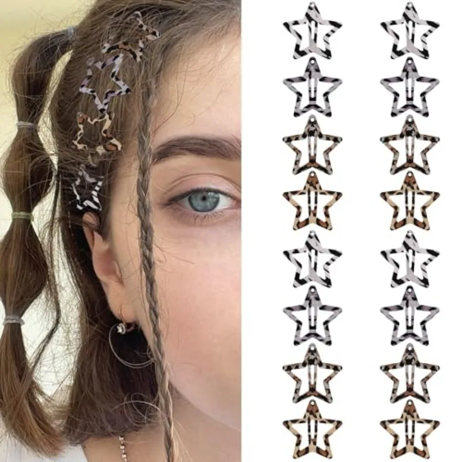 Star Hair Clis Sna Hair Barrettes Non Sli Star Hair Accessories Colors Metal Hair Clis for Girls Women CS Grey