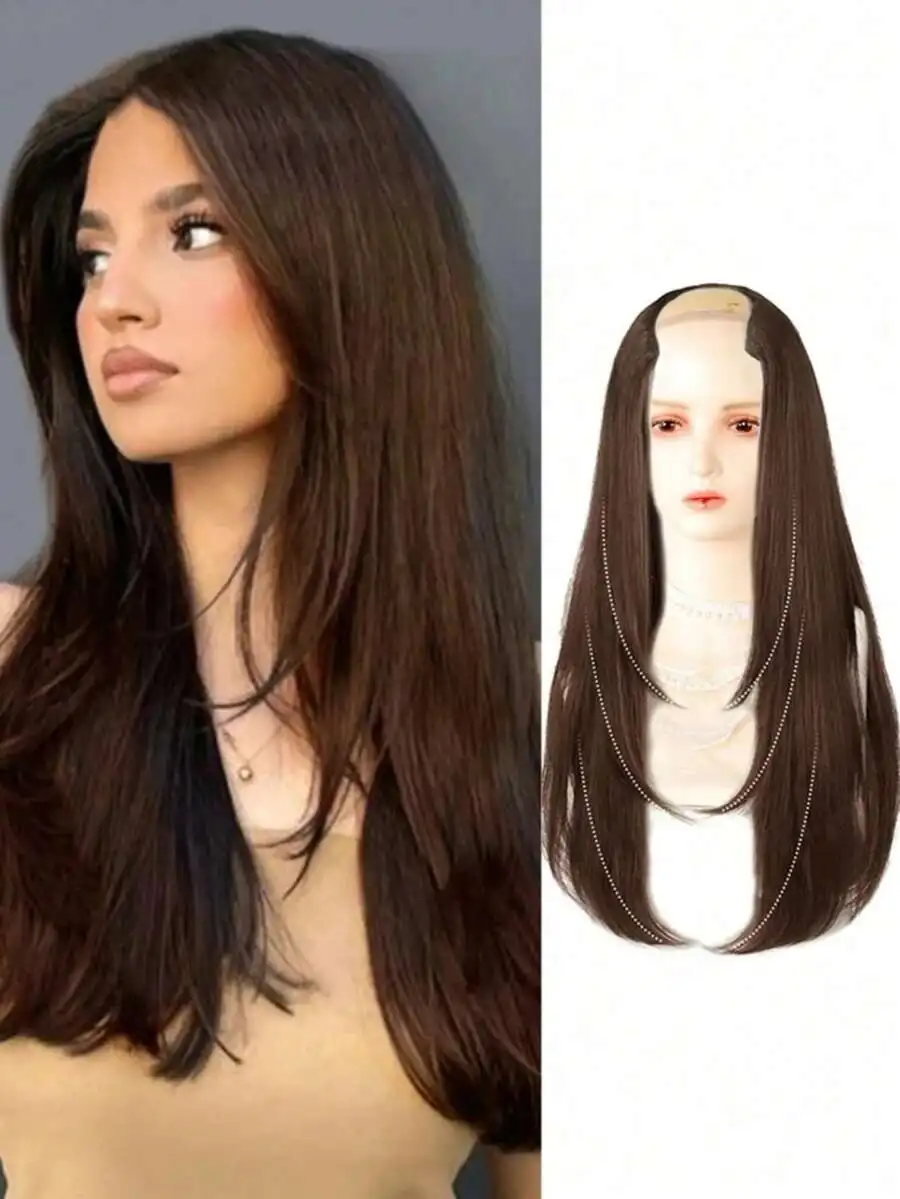 V-Shaped Hair Clip On Hair Extensions For Long Hair To Add Volume And Thickness Claw Clips Hair Claws Hair Barrettes, School