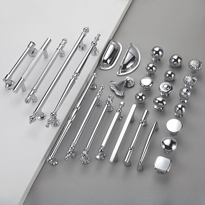 Zinc Alloy Furniture Handles & Knobs Modern Vintage Drawer Pulls for Kitchen Cabinet Cupboard Bedroom Wardrobe Hardware