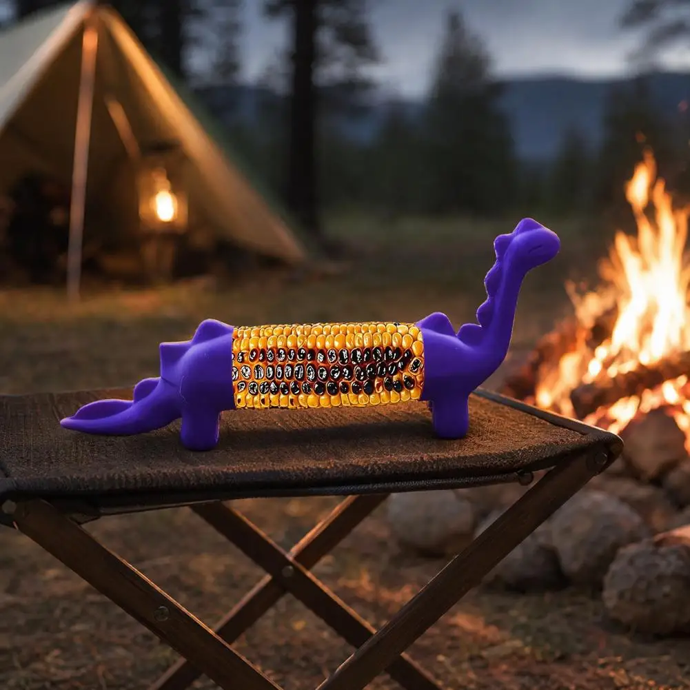 Easy Grip Corn Holders Dinosaur Corn Holders Set Durable 3d Printed Prongs Stainless Steel Corn Cob Picks Fun Bbq Party Dining